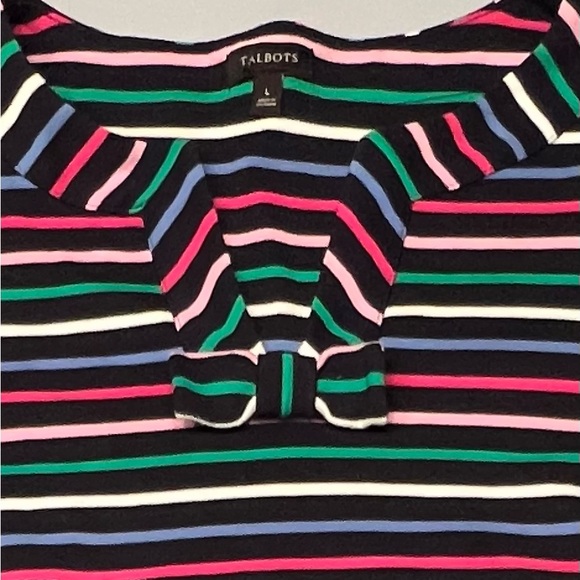 Talbots Cotton Striped Dress - Picture 2 of 6